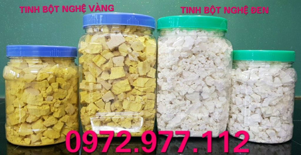 Tinh bột nghệ đen - tinh bột nghệ vàng nguyên chất.